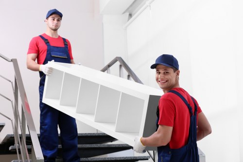 House removal team preparing a move in Uxbridge