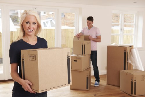 Moving day checklist and packed boxes for a Uxbridge removal service