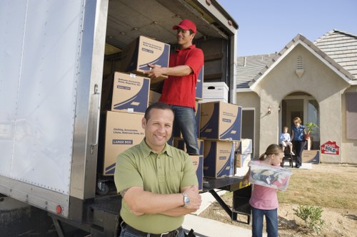 Uxbridge moving team helping with a local home relocation