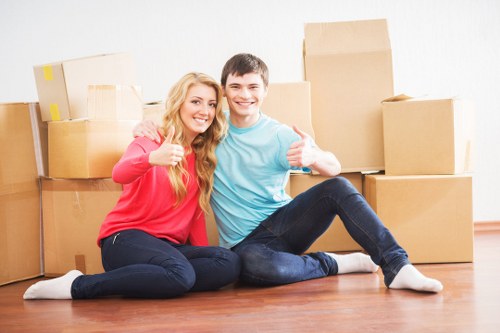 Careful furniture handling during a van move in Uxbridge